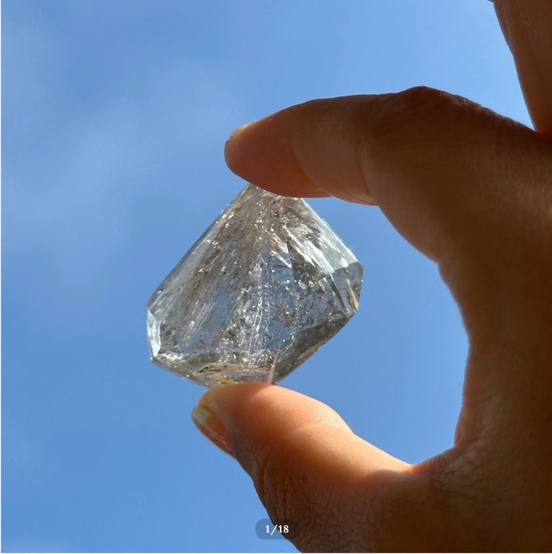 【水入り 水晶】アイリス クォーツ フリーフォーム エンハイドロ リモナイト