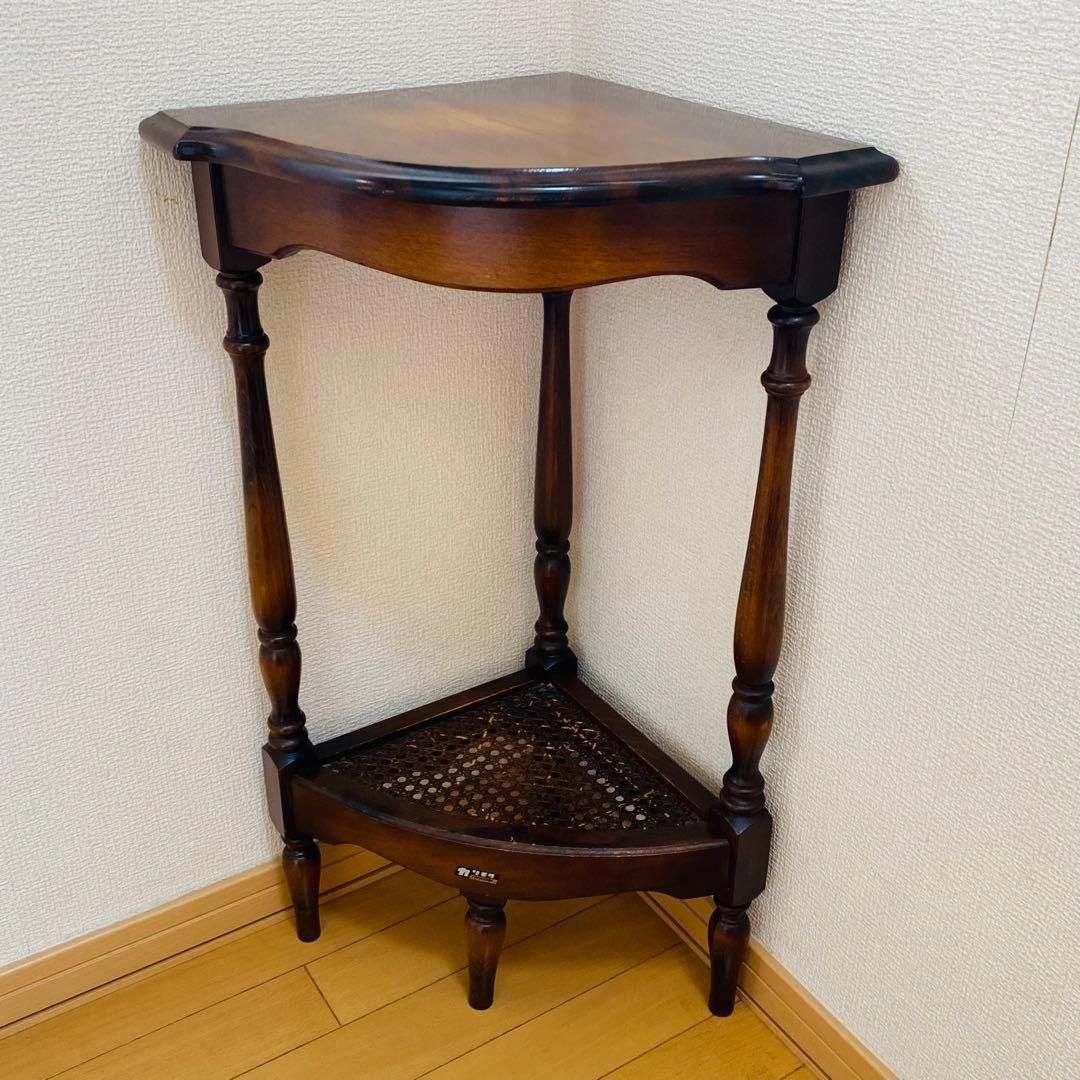 カリモク karimoku コロニアル コーナーテーブル 花台 電話台 ラック