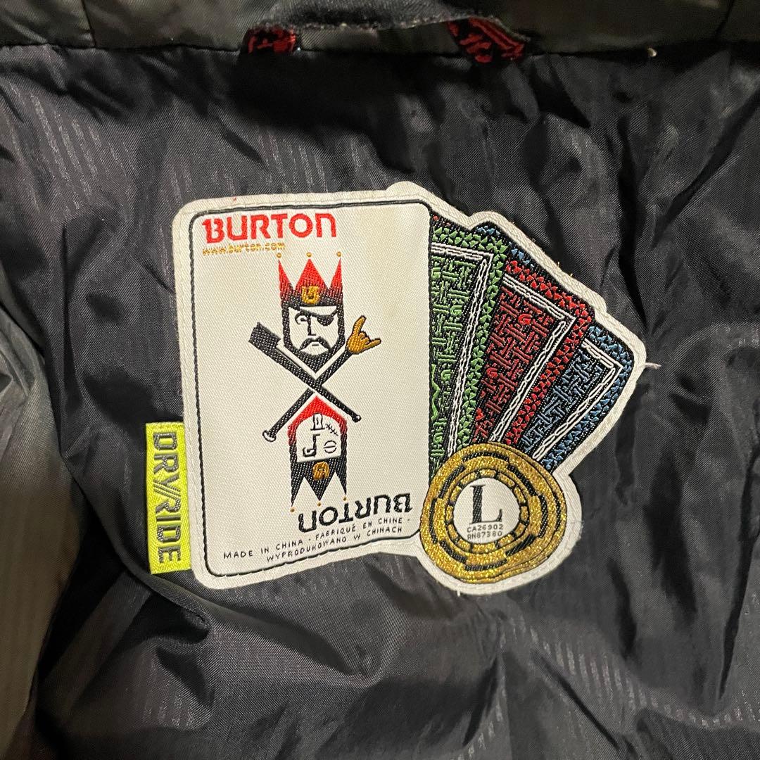 Burtonバートンスキーウェアスノーボードジャケットパーカーフード付灰色グレー