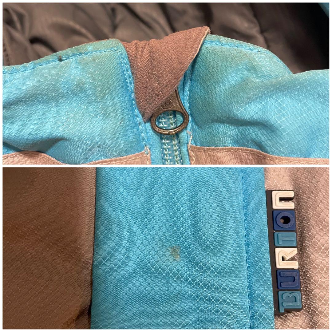 Burtonバートンスキーウェアスノーボードジャケットパーカーフード付灰色グレー