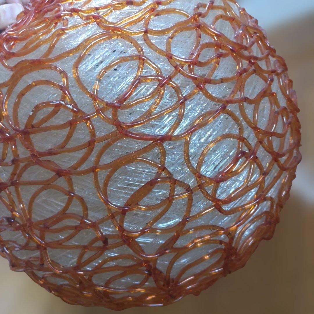 希少　スパゲッティランプ　オレンジ球形　ペンダントライト　アメリカ