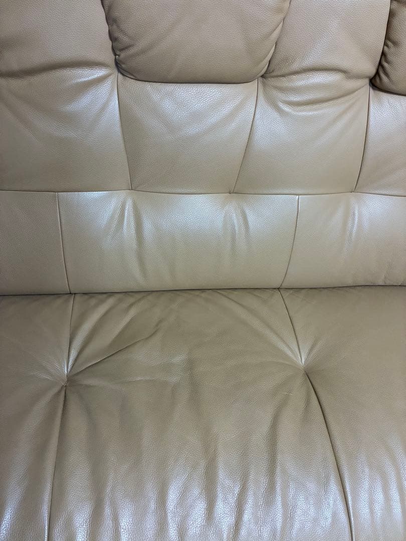 15,000円引き‼️ カリモク　３人掛けソファ　ハイバック仕様　天然皮革