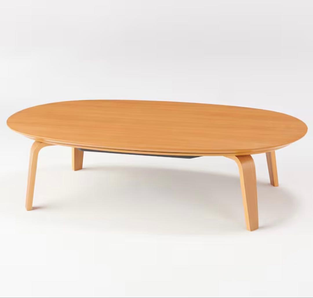 【Eriママ】無印良品　楕円こたつ ／ナチュラル