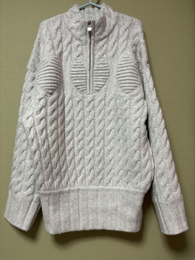 トップス Heart loose knit gray