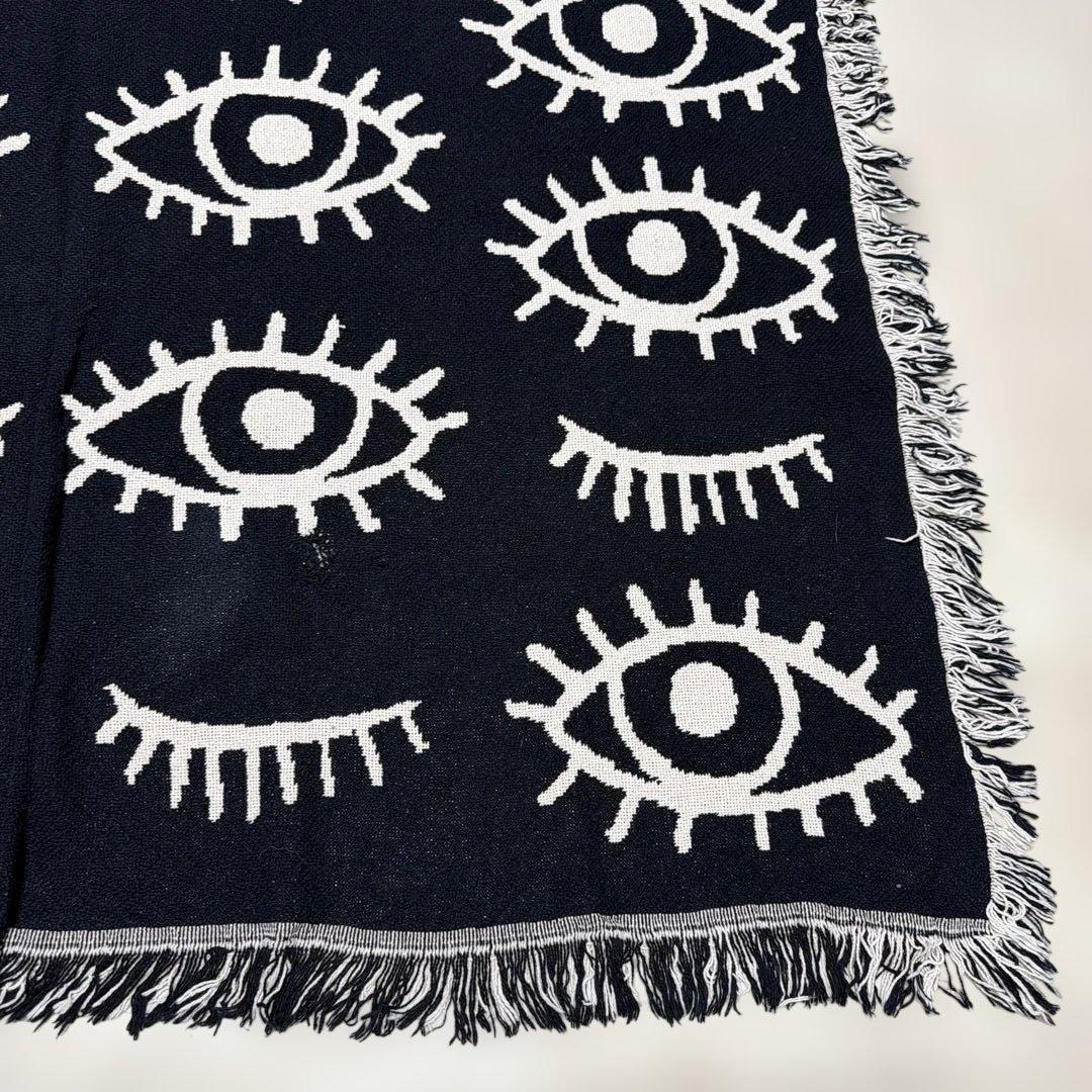 リバーシブル　目　マルチカバー　ソファカバー　ヴィンテージラグ　178x120