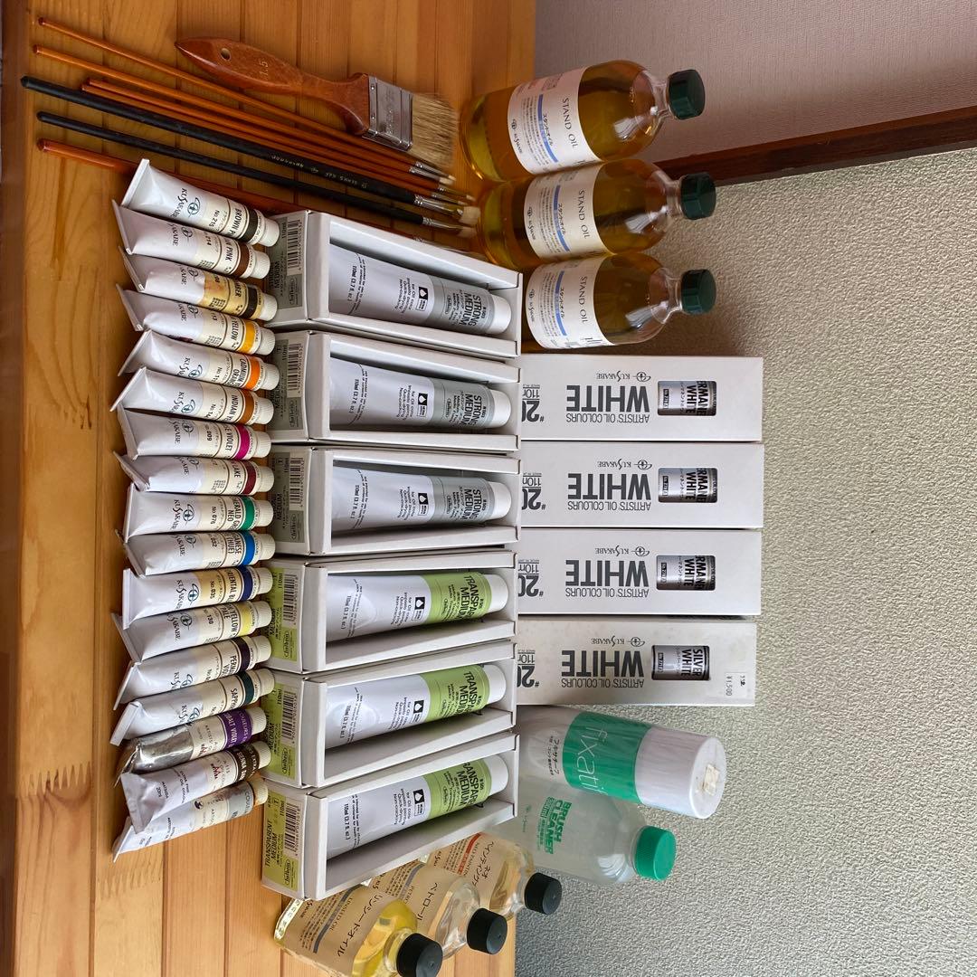 クサカベ ホルベイン　マツダ　油絵具　オイル　筆　定着スプレー
