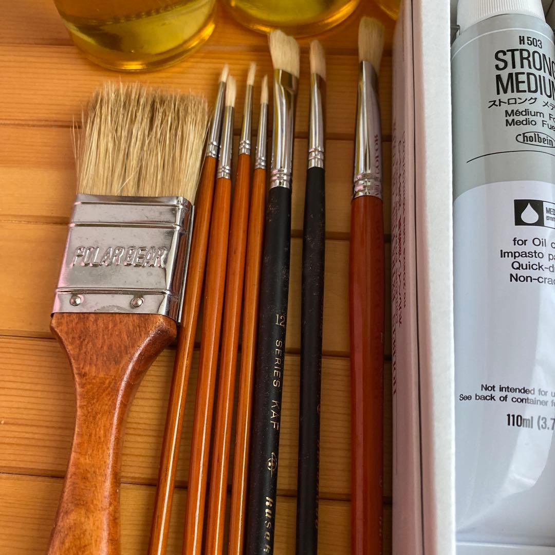 クサカベ ホルベイン　マツダ　油絵具　オイル　筆　定着スプレー