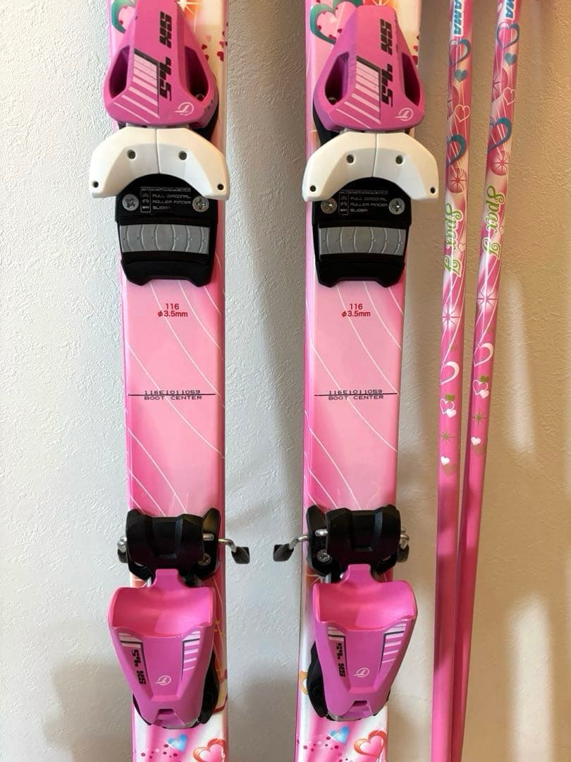 スキー板【110-120】 ブーツ【21.0】　キッズ　4点セット