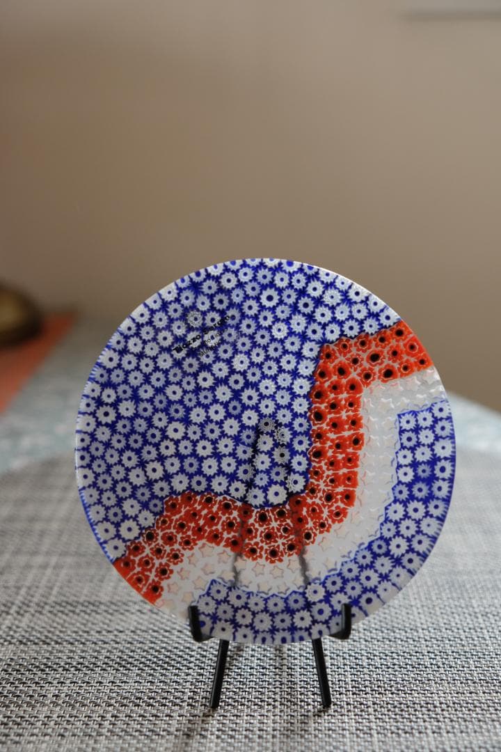 ベネチアンガラス ミルフィオリ プレート/検索/エルコーレモレッティ/江波冨士子