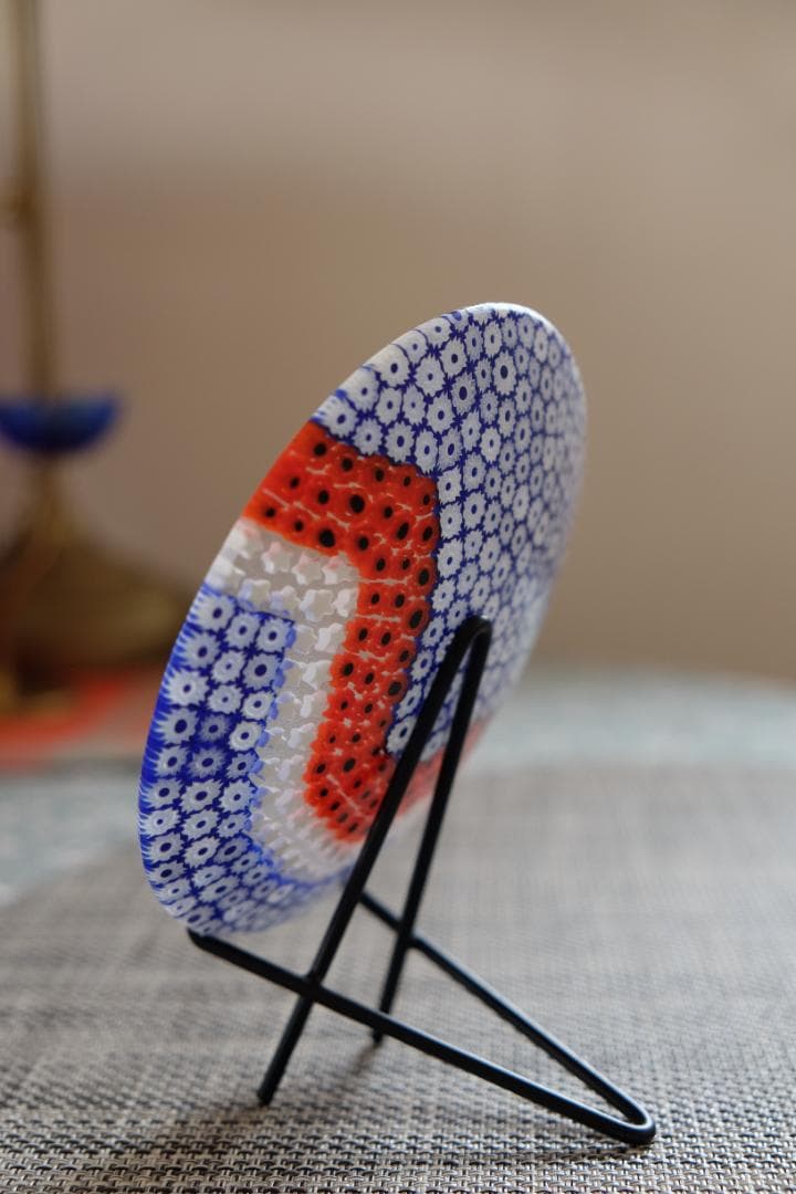 ベネチアンガラス ミルフィオリ プレート/検索/エルコーレモレッティ/江波冨士子