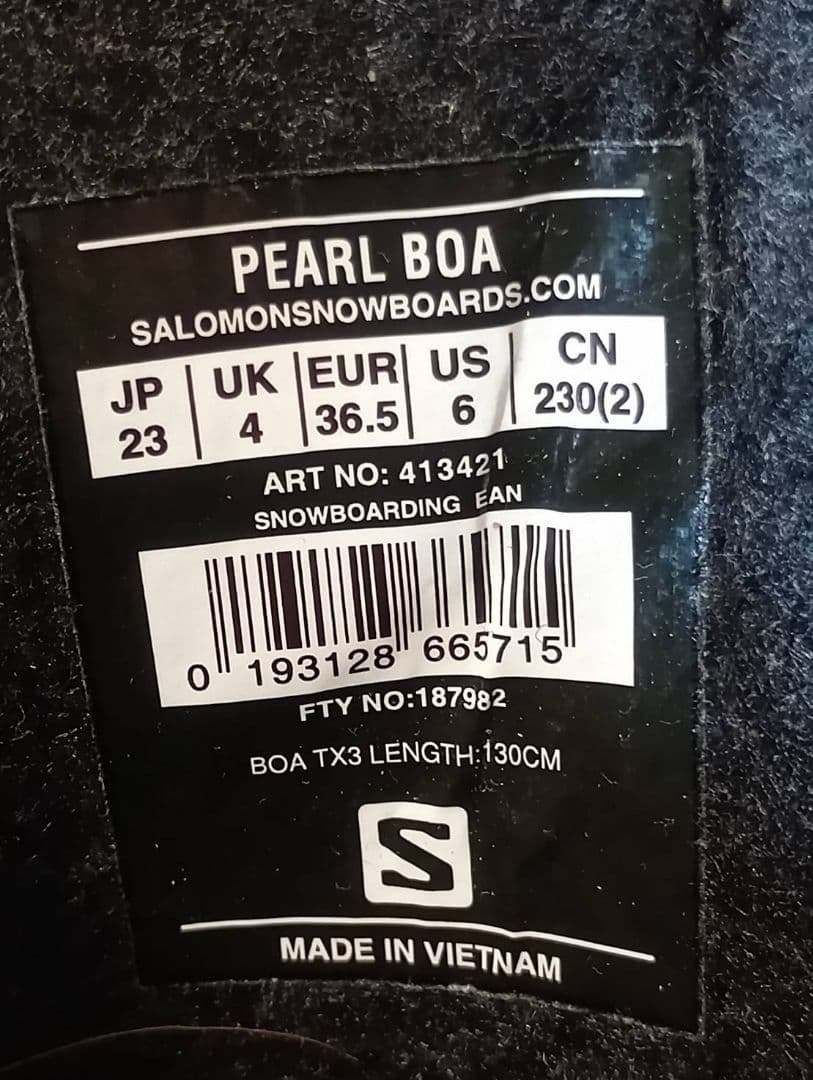 2023年9月新品購入 一度使用 SALOMON スノボブーツ 23cm ボア