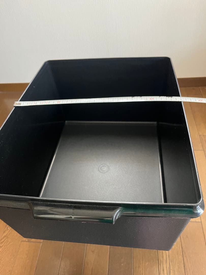 タッパーウェア　ウルトラスーパーケース 黒のプラスチック収納ケース2個セット
