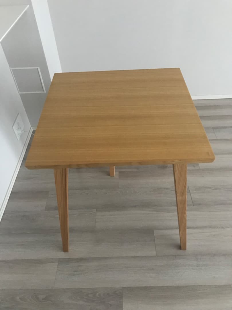 最終値下★木製ダイニングテーブル正方形★コンパクト★1〜2人用65×65北欧風