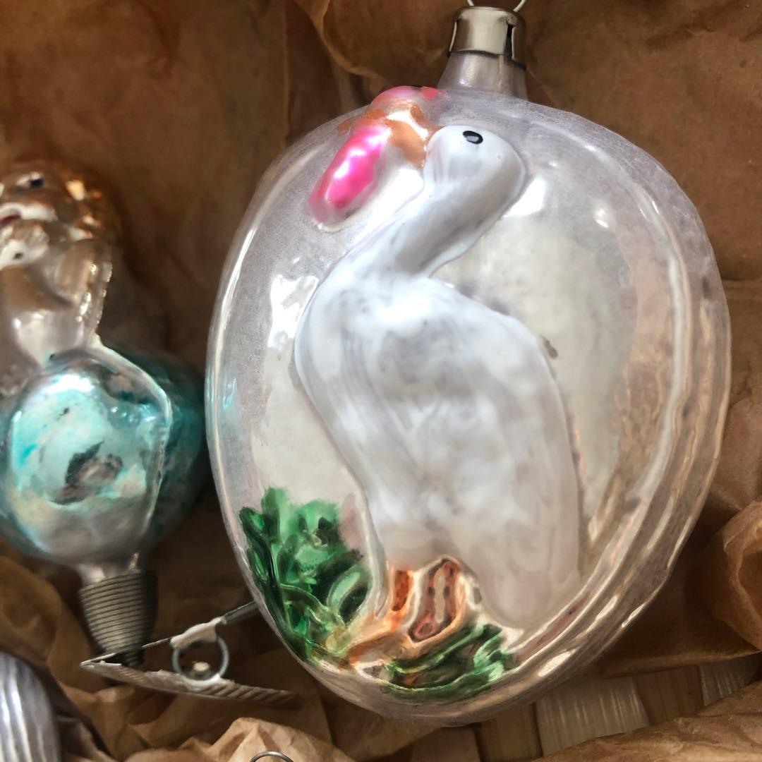 ドイツ製　ガラスオーナメント　クリスマスオーナメント　６点　アスティエ　おまとめ