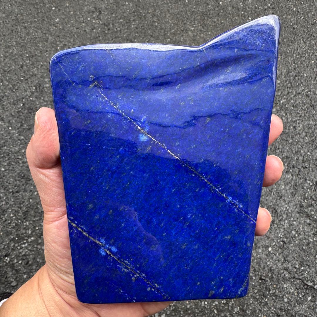 ☆ラピスラズリ☆5A☆引寄せ☆約783gアフガニスタン産☆天然無着色☆木製台座付