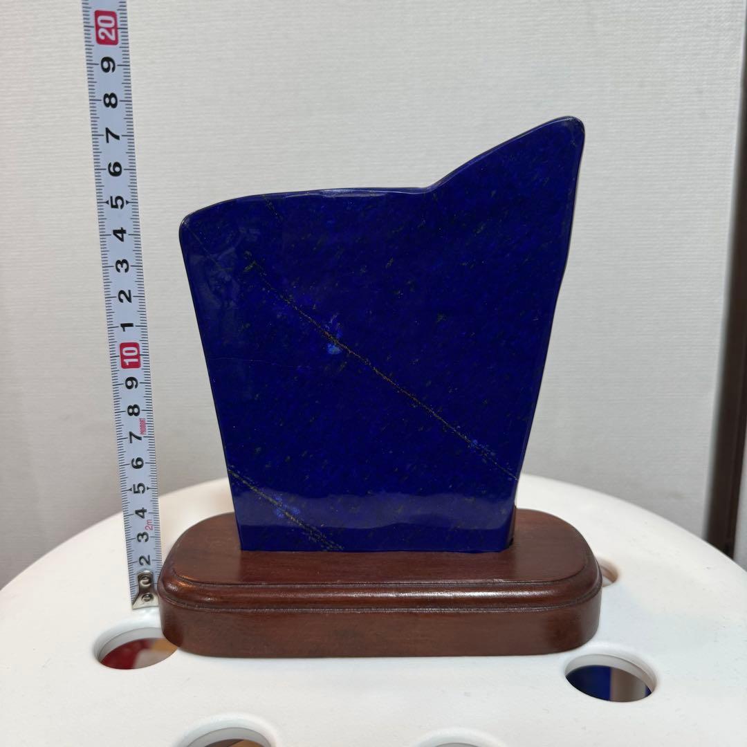 ☆ラピスラズリ☆5A☆引寄せ☆約783gアフガニスタン産☆天然無着色☆木製台座付