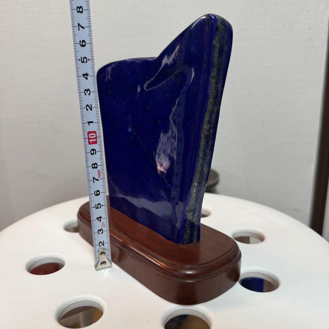 ☆ラピスラズリ☆5A☆引寄せ☆約783gアフガニスタン産☆天然無着色☆木製台座付