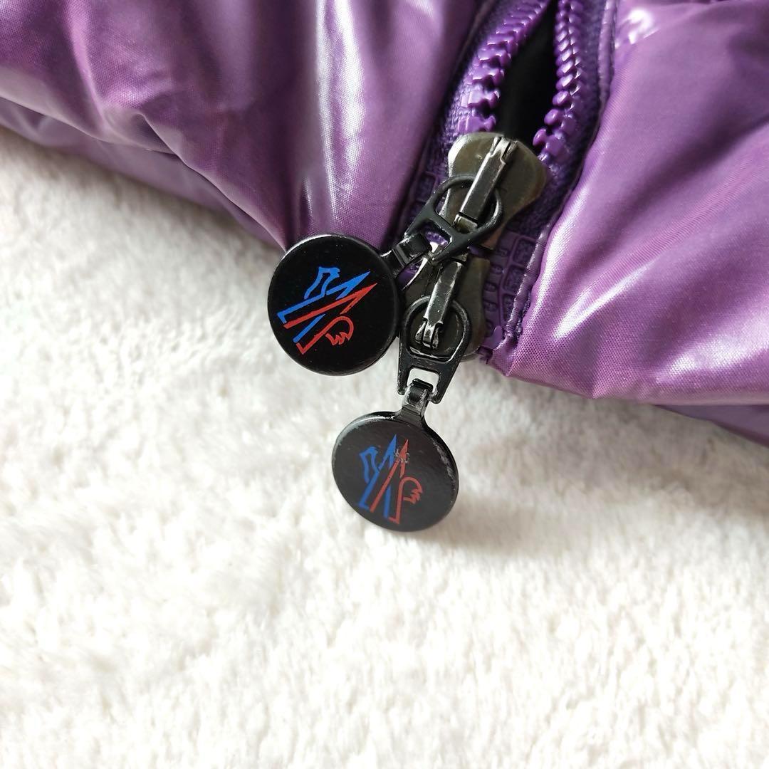 希少カラー✨Y2K モンクレール シャイニー ダウンベスト パープル ロゴ
