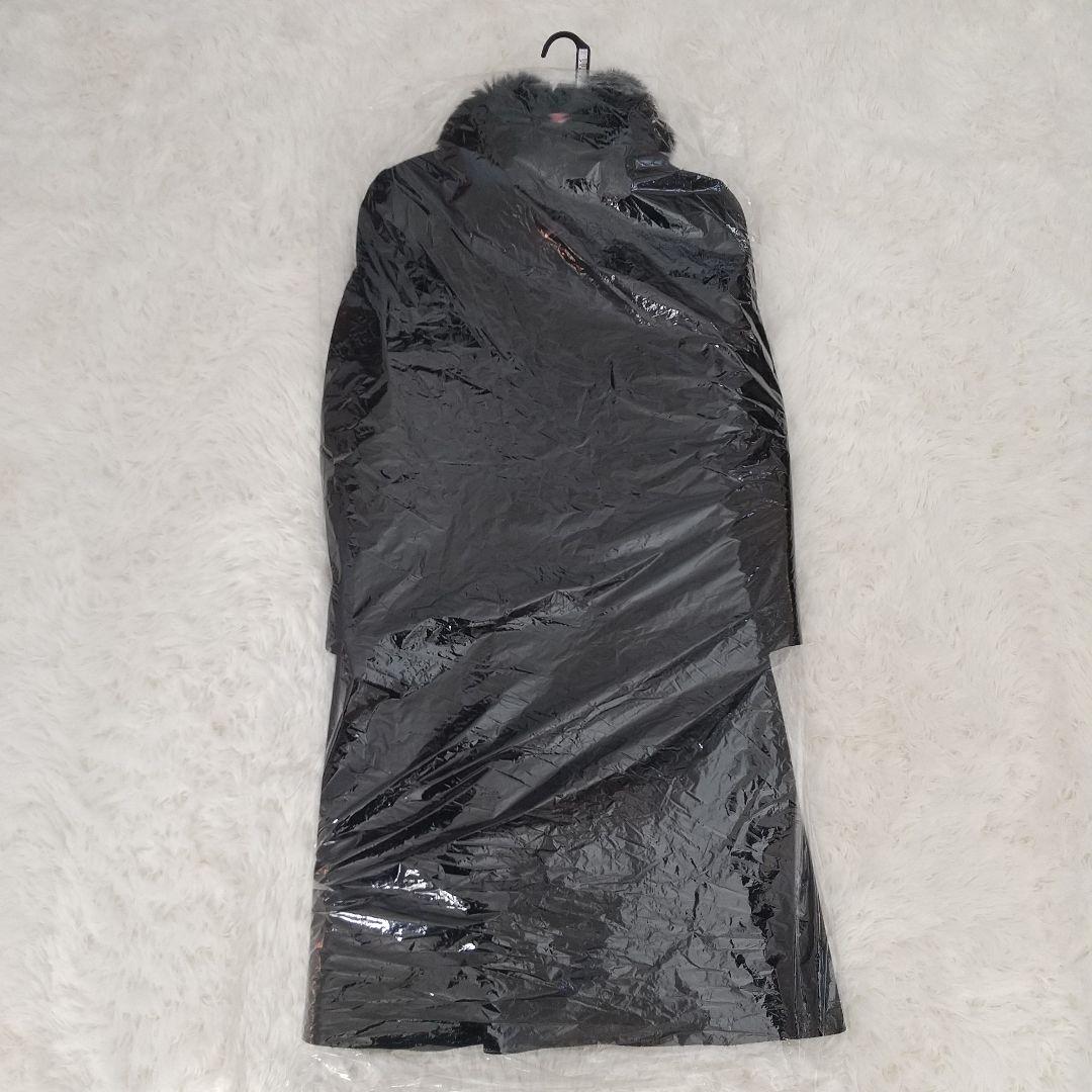 【新品級】ピュアカシミヤ100%ロングコート フォックスファー クリーニング済