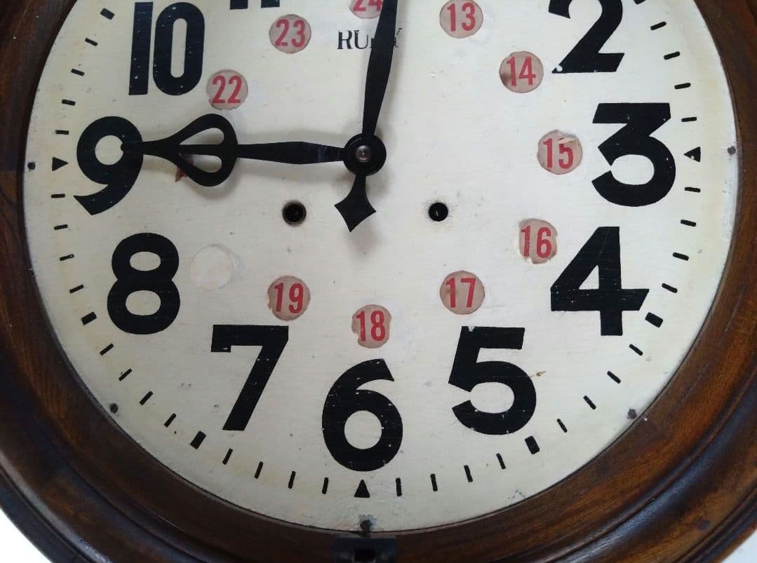 掛時計・東京ルビー印時計・レトロ アンティーク時計・木製