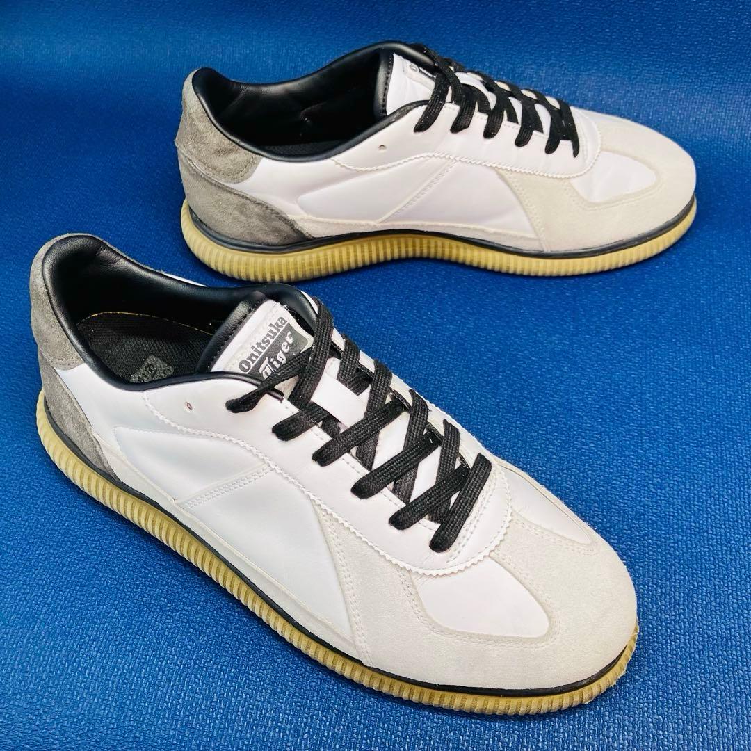 【Onitsuka Tiger 】28㌢デレシティ ホワイト×グレー　厚底レザー
