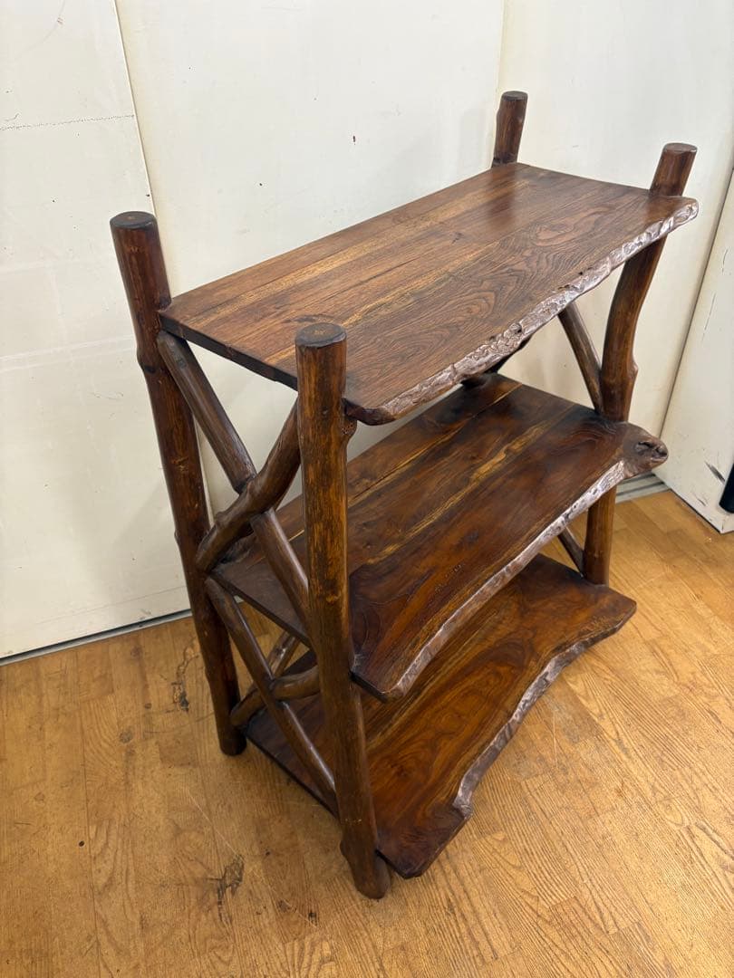 M116アンティーク調木製ラック 幅780mm