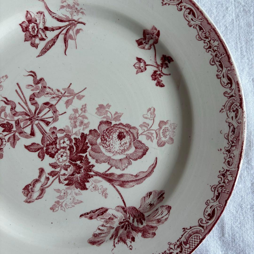 フランスアンティーク サルグミンヌ Fontangesプレート2枚セット