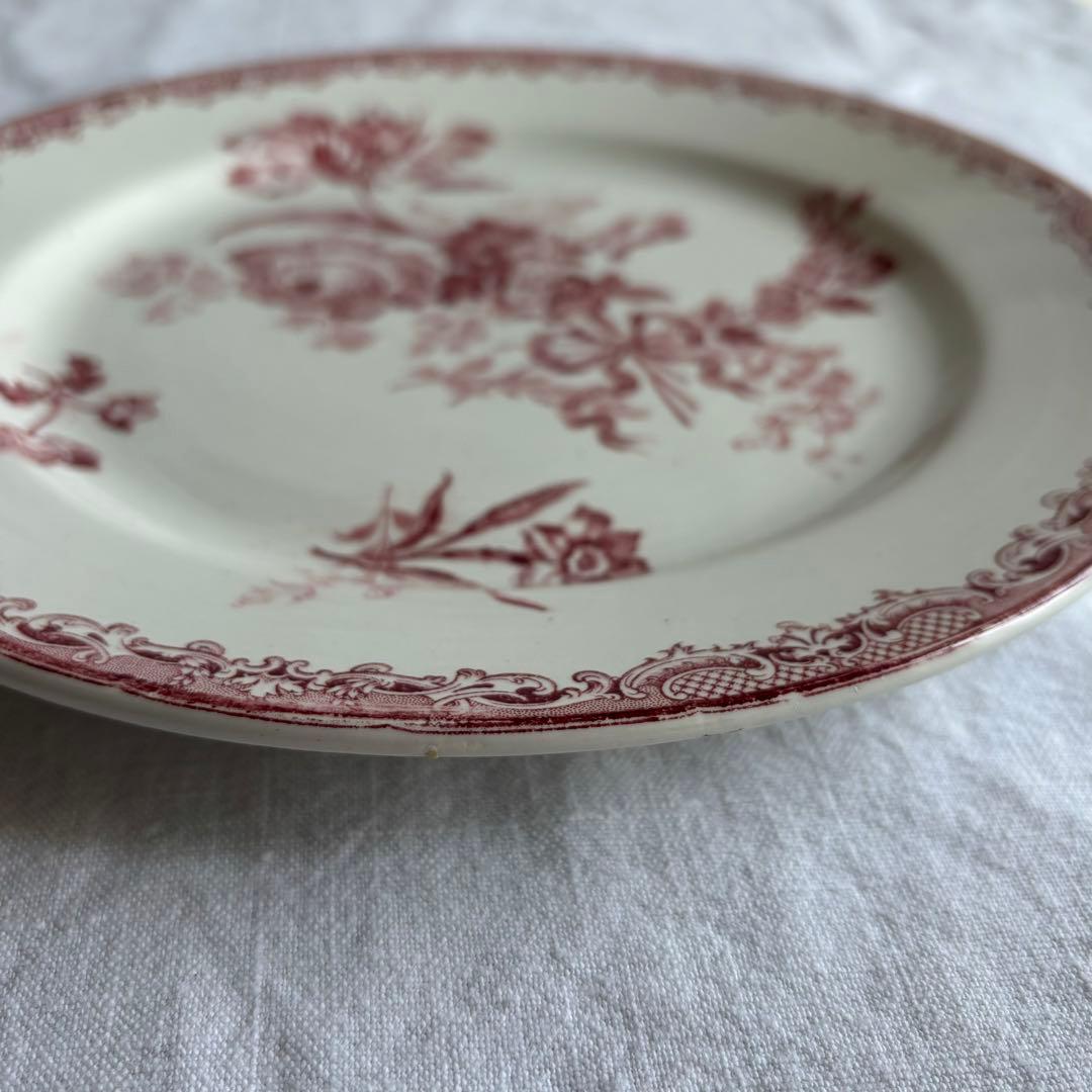 フランスアンティーク サルグミンヌ Fontangesプレート2枚セット