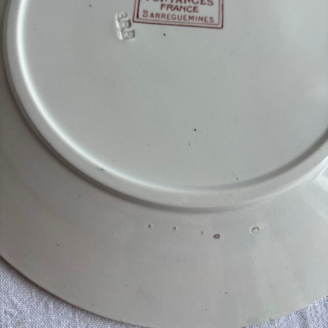 フランスアンティーク サルグミンヌ Fontangesプレート2枚セット