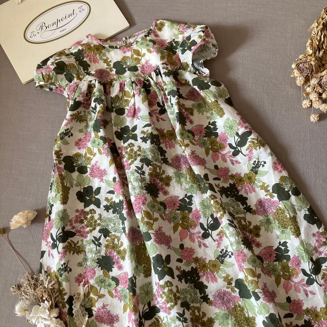 タグ付♡ボンポワン｜リネンコットン サンドレス✾リゾートワンピース140