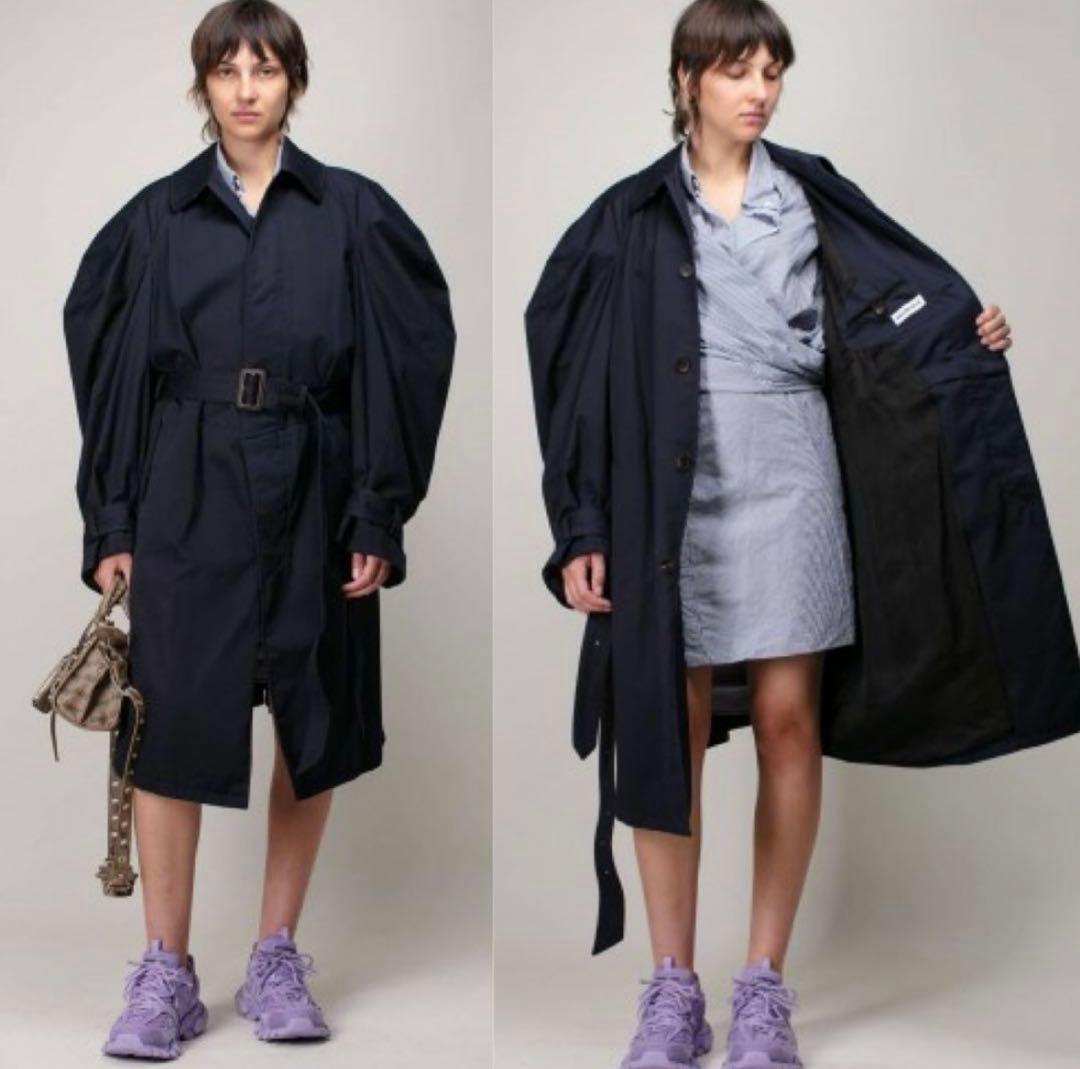 43万 BALENCIAGA ボリューム袖 コート 34 デムナ バレンシアガ