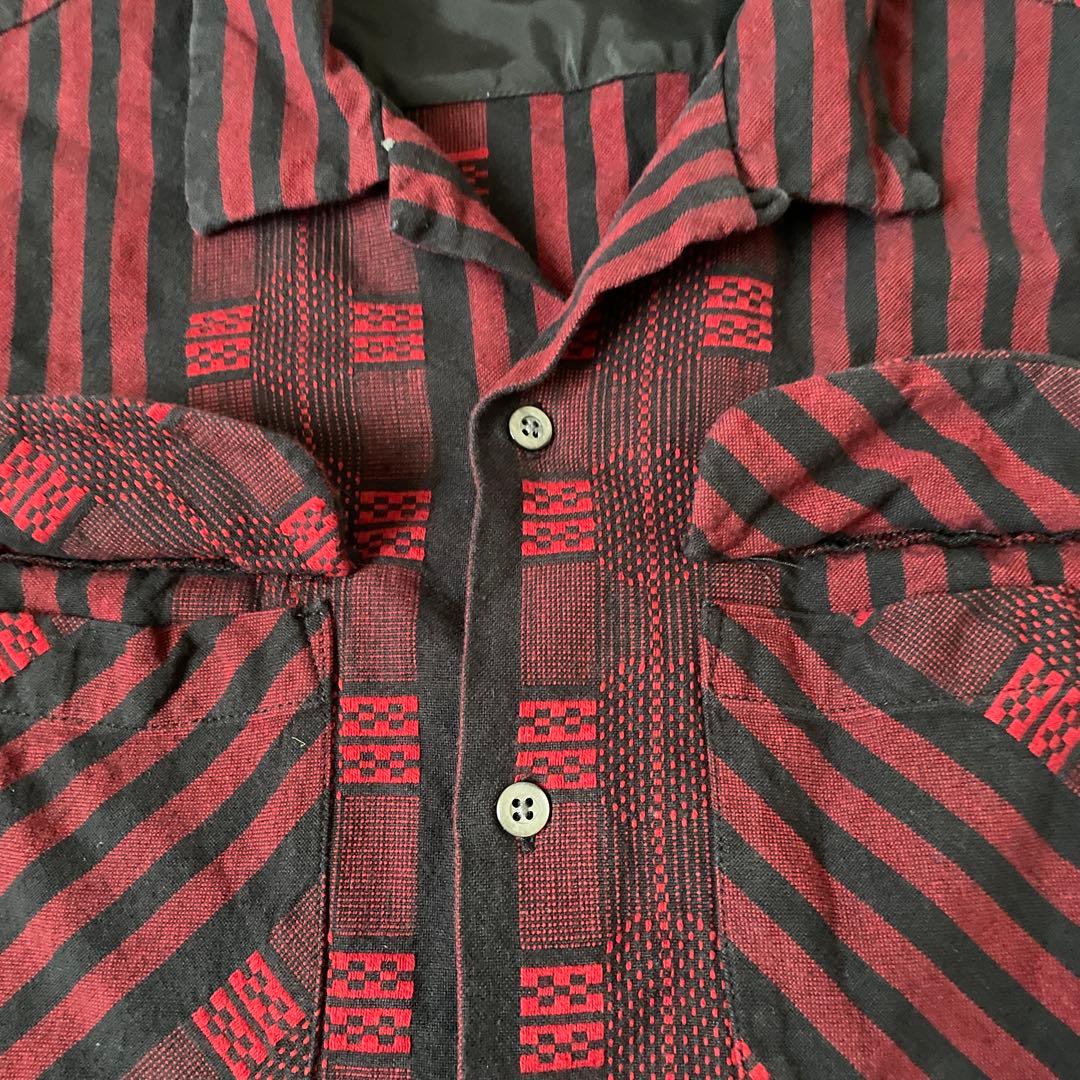 エンジニアードガーメンツ USA開襟チェック長袖シャツ