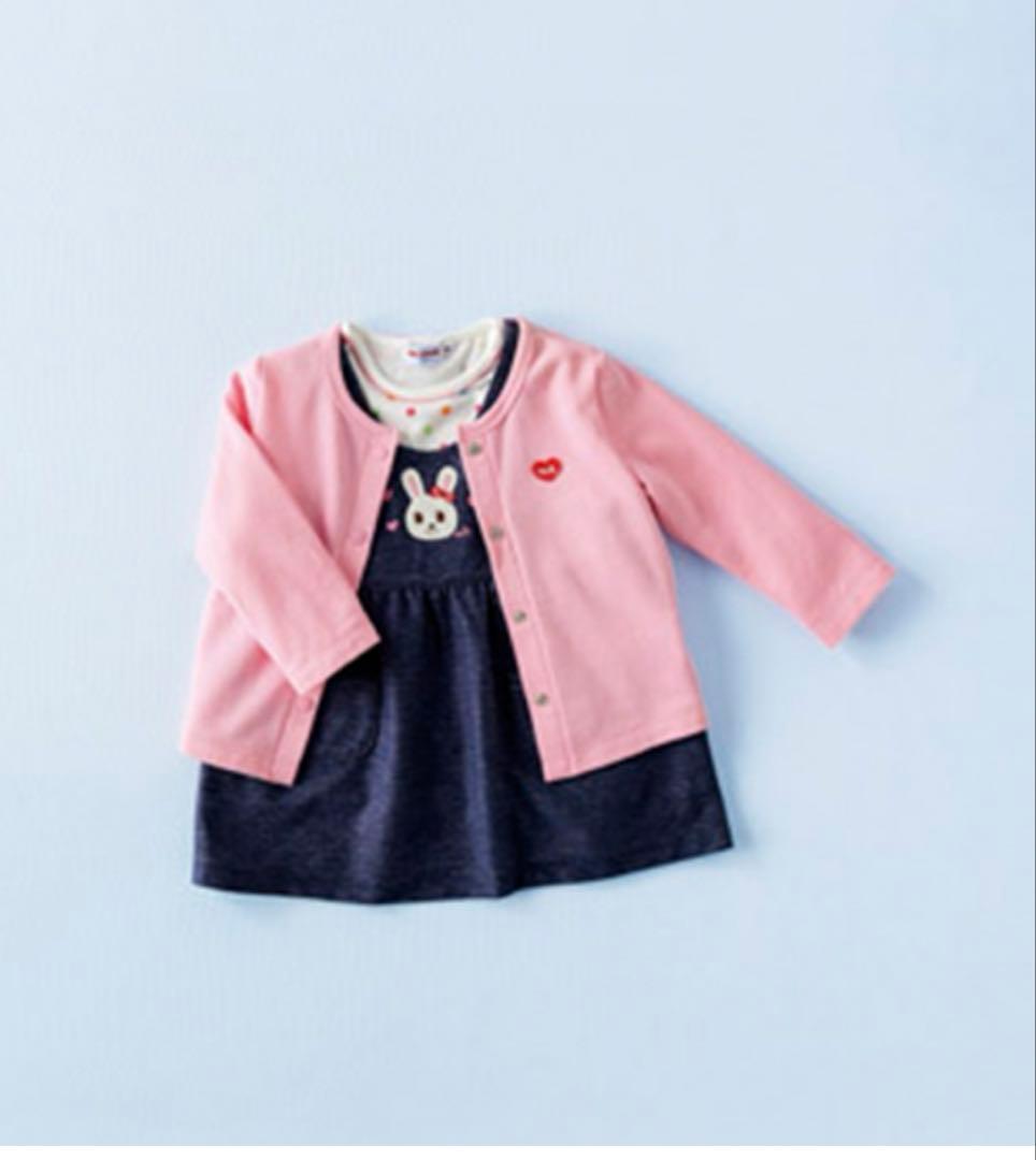 【新品】ミキハウス　ワンピースセット　70-80cm