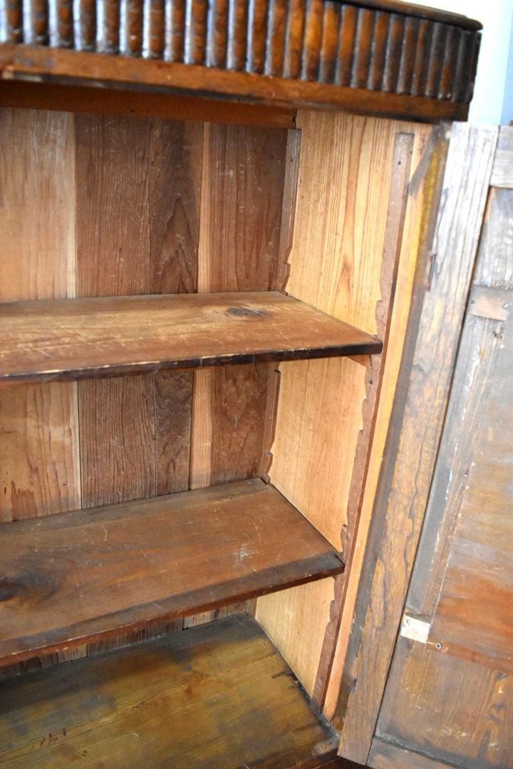 古家具 鏡付戸棚