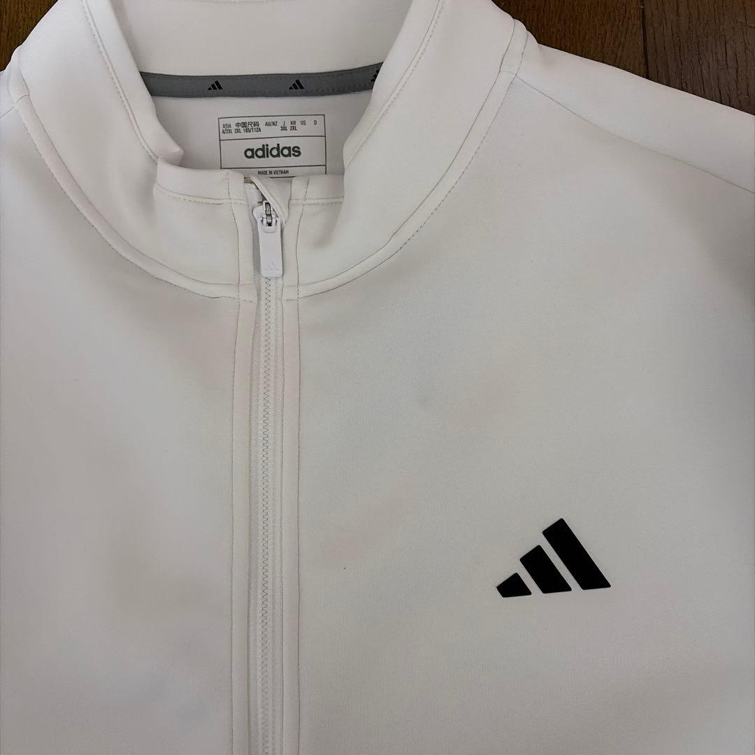 【未使用】adidas バックロゴ付フルジップジャケットJSR69/3XL
