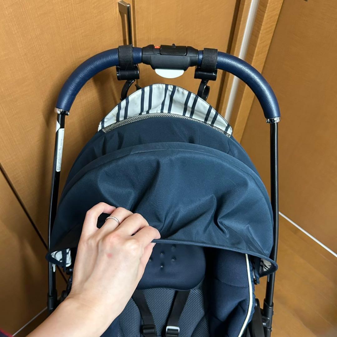 【美品 】アップリカ ベビーカー ラクーナクッションAB レザー調ハンドル