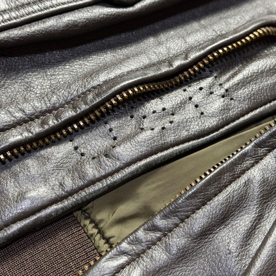 70s 米軍実物 G-1 USN BRILL BROS 黒タグ TOP GUN