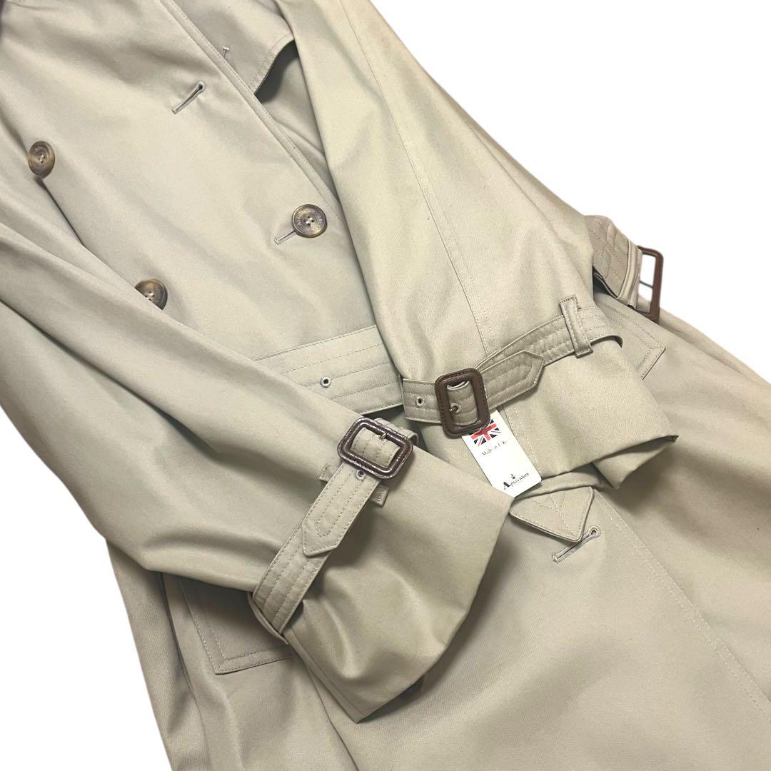 【未使用★タグ付】アクアスキュータム トレンチコート 撥水加工 ロング ベージュ