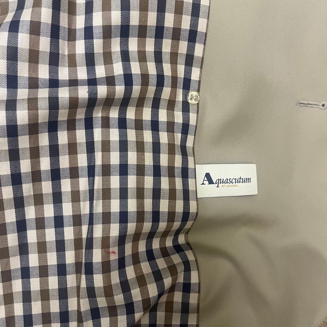 【未使用★タグ付】アクアスキュータム トレンチコート 撥水加工 ロング ベージュ