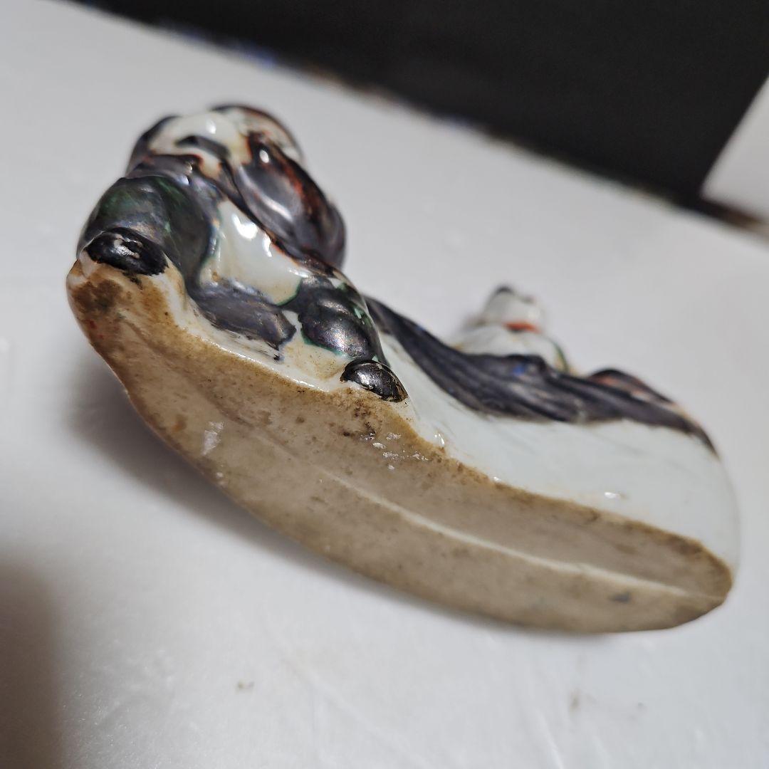 珍品　レトロ水滴、貯金箱　2点 花器大黒様、木製御雛様セット