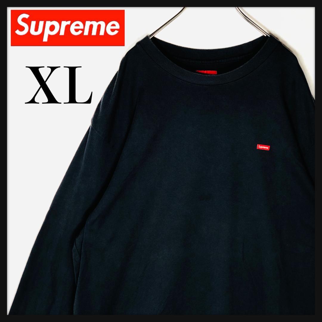 【希少XLサイズ】シュプリーム スモールボックスロゴ ロングスリーブTシャツ 黒