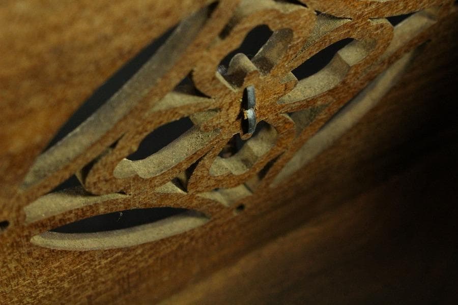 遠州流 桑 七宝透かし 黒柿 茶箱 美品 綺麗寂 時代仕服付(K-A344)