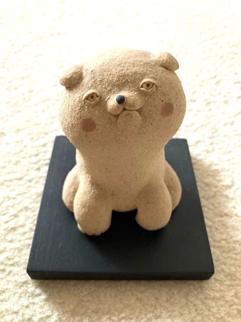 小林牧牛 作 わんこ 犬 (台座付)