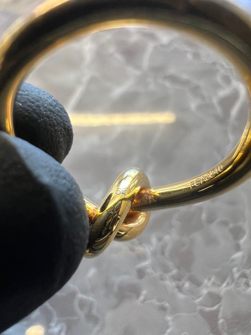 CELINE ノット リング / ゴールドフィニッシュ ブラス