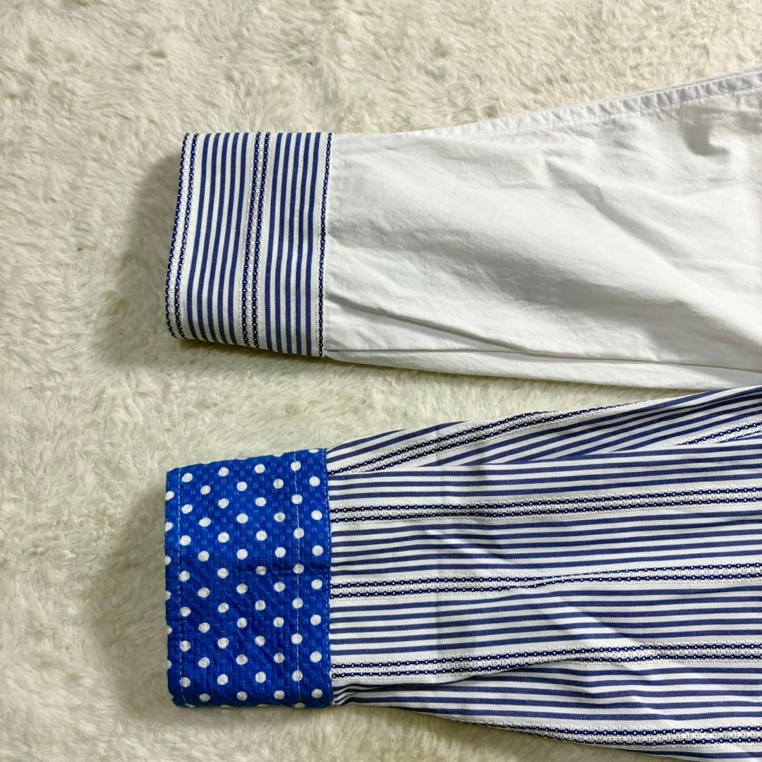 河谷シャツドラえもん50周年 DIME コラボ 長袖シャツ　パッチワーク 刺繍