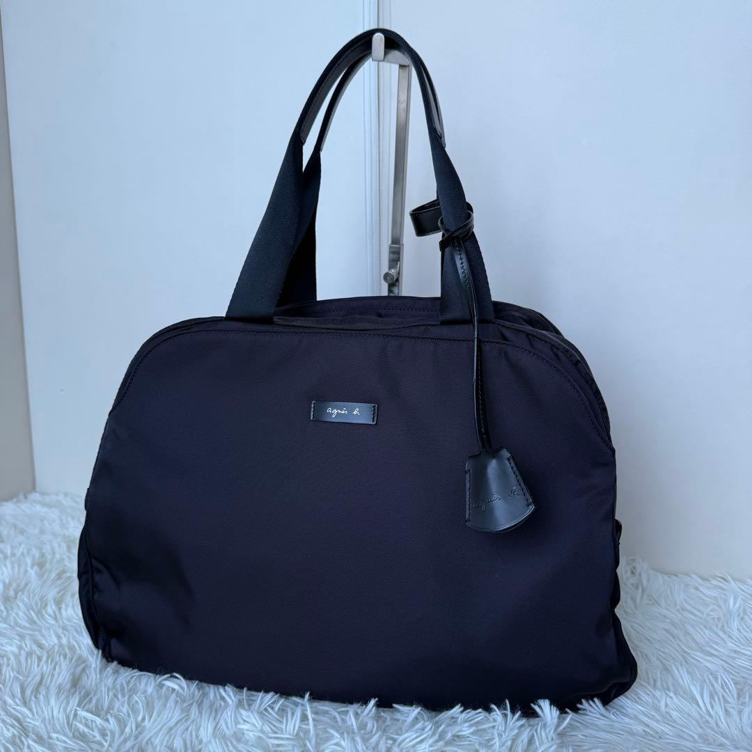 【未使用級】アニエスベーボヤージュ　2wayボストンバッグ　ネイビー