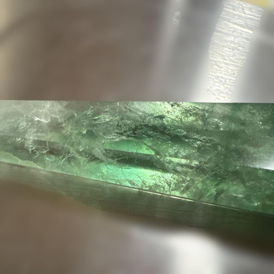 【高品質】高透明 フローライト ポイント 8cm スタンド付 原石