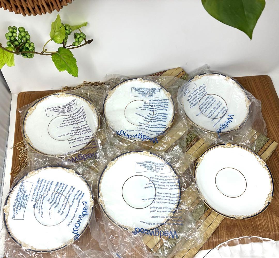 新品未使用　ウェッジウッド　キャベンデッシュ　カップ&ソーサー　ケーキ皿　6客組