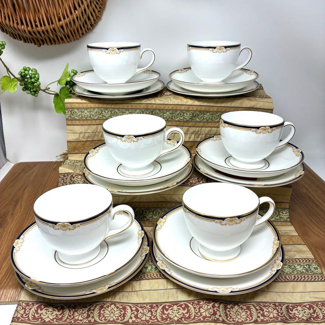 新品未使用　ウェッジウッド　キャベンデッシュ　カップ&ソーサー　ケーキ皿　6客組