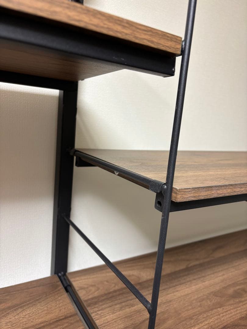 【ニトリ】突っ張り壁面収納Nポルダ(幅80cm ミドルブラウン)